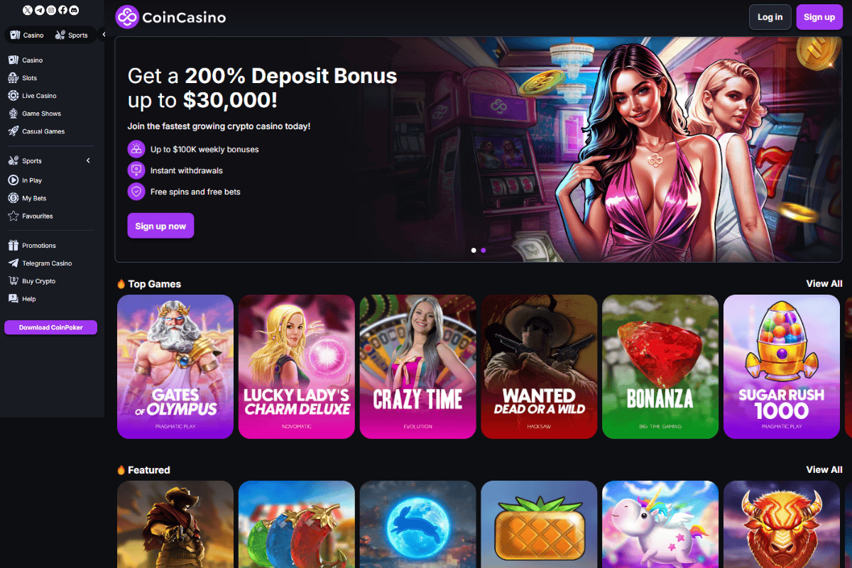 coincasino &omicron;&lambda;&alpha; &tau;&alpha; online casino